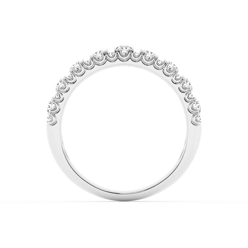 Round Lab Grown Diamond 1 2/5ctw. Multi Row Wedding Ring in 14k White Gold image number null